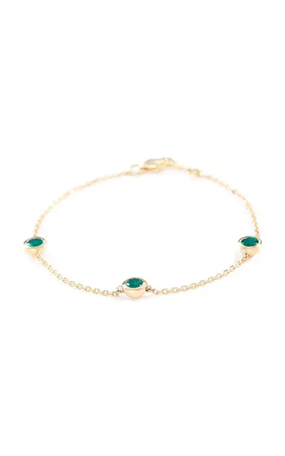 Yi Collection 18k Yellow Gold Emerald Bracelet In Green