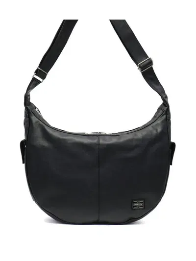 Yoshida Porter Free Style Shoulder Bag In Black