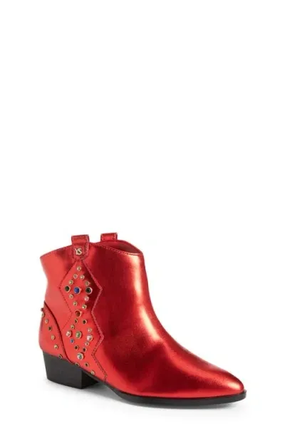 Yosi Samra Kids' Miss Dallas Gem Western Boot In Red