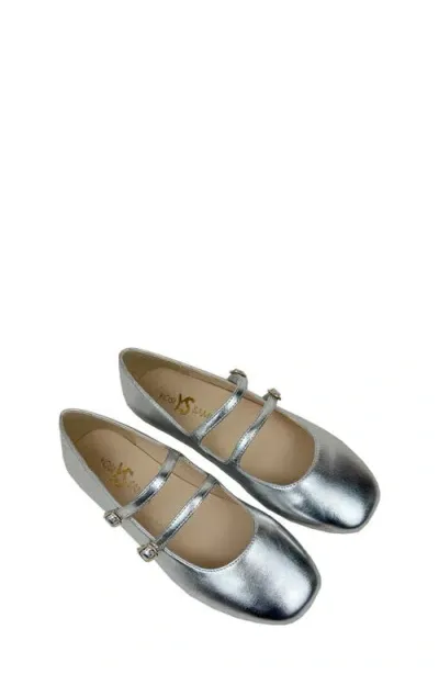 Yosi Samra Kids' Miss Mary Flat In Silver