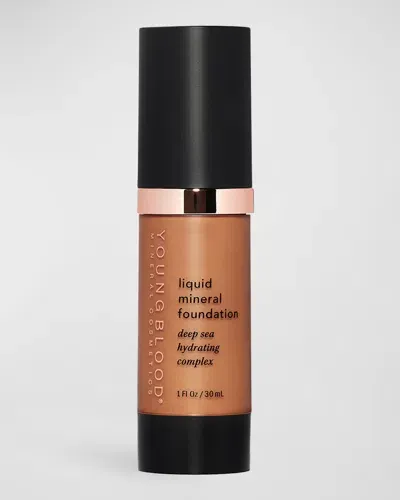 Youngblood Mineral Cosmetics Liquid Mineral Foundation Deep Sea Hydrating Complex, 1 Oz. In Cocoa