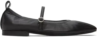 Youth Black Round-toe Ballerina Flats