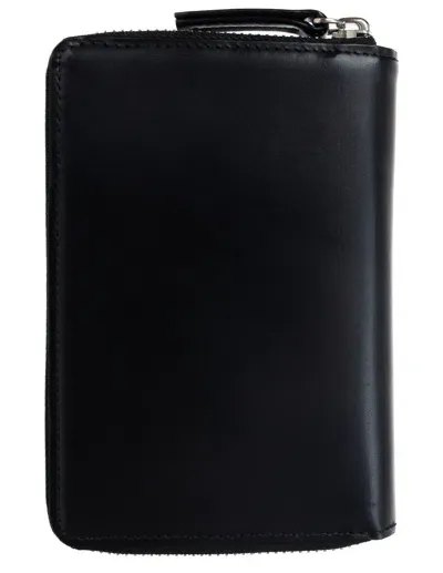 Y's Leather Wallet In Black