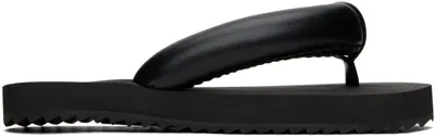 Yume Yume Black Suki Flip Flops In Black Vegan Leather