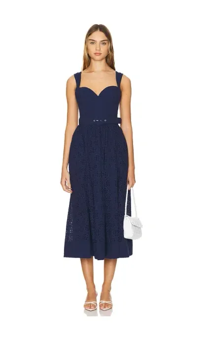 Yumi Kim Shiv Dress In California Eyelet Navy