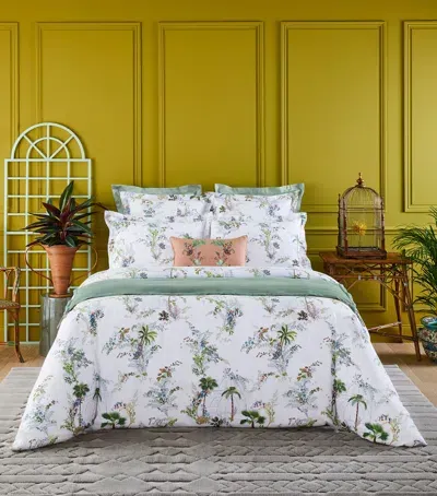 Yves Delorme Jardins Oxford Square Pillowcase In Green