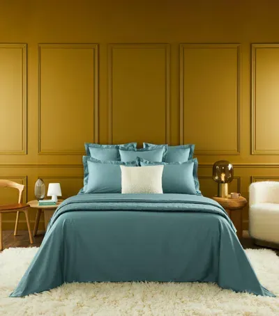 Yves Delorme Triomphe Super King Duvet Cover In Green