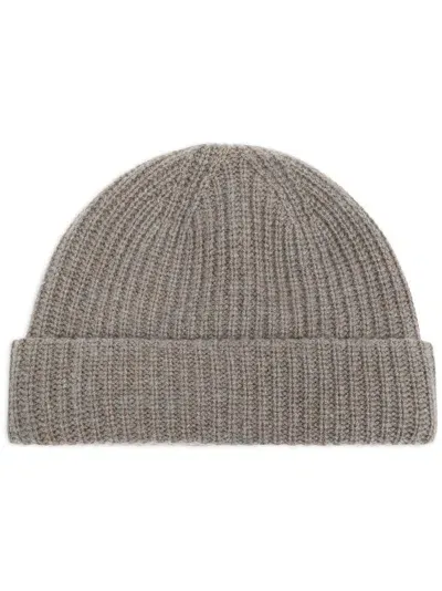 Yves Salomon Knitted Beanie In Nude