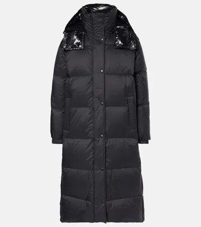 Yves Salomon Quilted Down Coat In Black