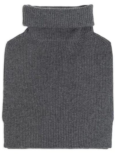 Yves Salomon Wool Snood In Grau