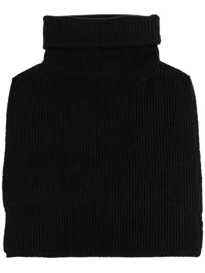 Yves Salomon Wool Snood In Schwarz