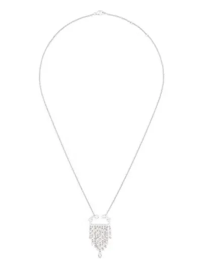 Yvonne Léon 18kt White Gold Collier Scorpio Necklace In Silver