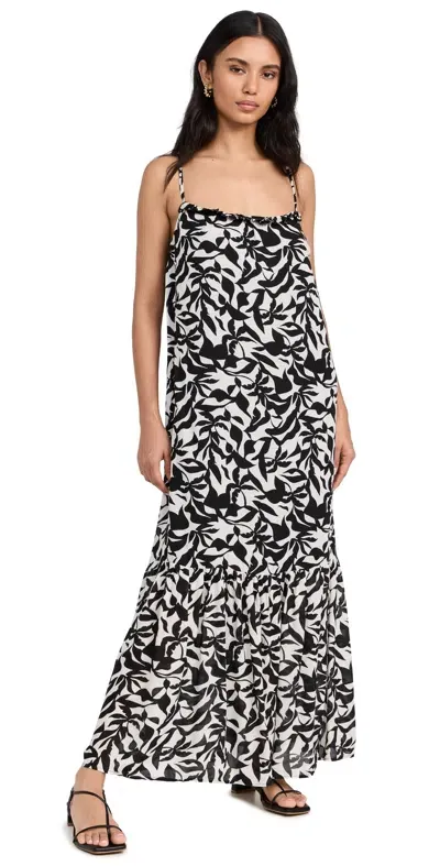 Z Supply Cocktail Hour Leaf Dress Black