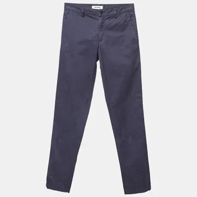 Pre-owned Zadig & Voltaire Blue Cotton Patrick Chino Trousers S