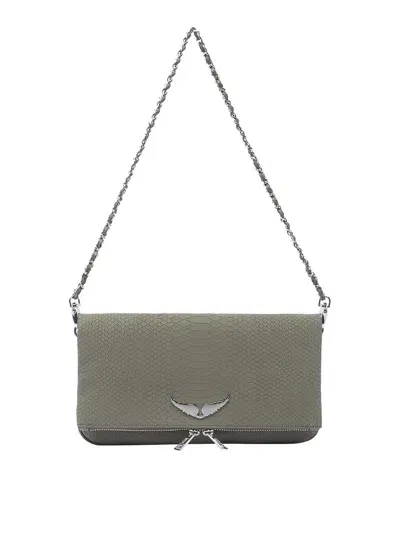 Zadig & Voltaire Rock Soft Savage Crossbody Bag In Green