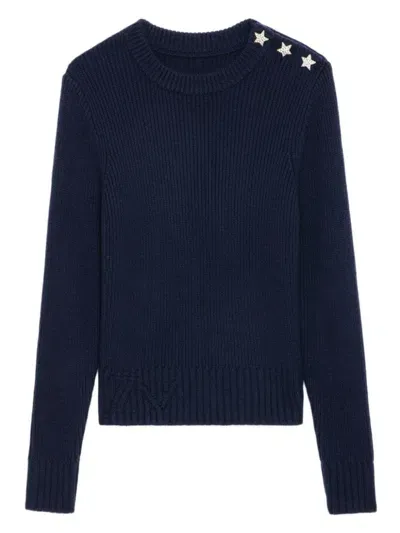 Zadig & Voltaire Kids' High-neck Sweater In Blue