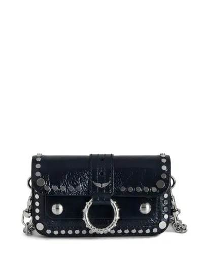 Zadig & Voltaire Womens Zadig&voltaire X Kate Moss Studded Leather Cross-body Bag In Noir Silver