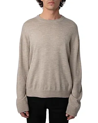 Zadig & Voltaire Marko We Logo-print Jumper In Oatmeal