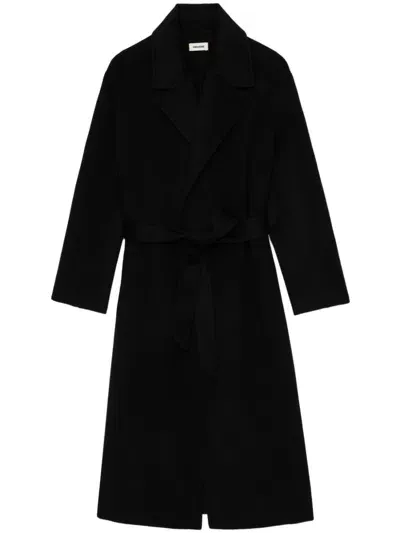 Zadig & Voltaire Meli Coat In Noir