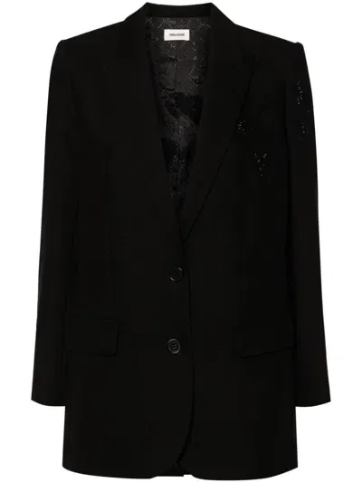 Zadig & Voltaire Voyage Single-breasted Blazer In Black