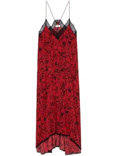 Zadig & Voltaire Risty Dress In Crimson