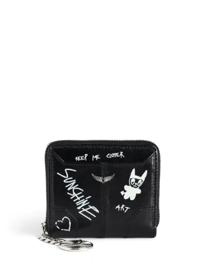 Zadig & Voltaire Sunny Coin Purse In Black