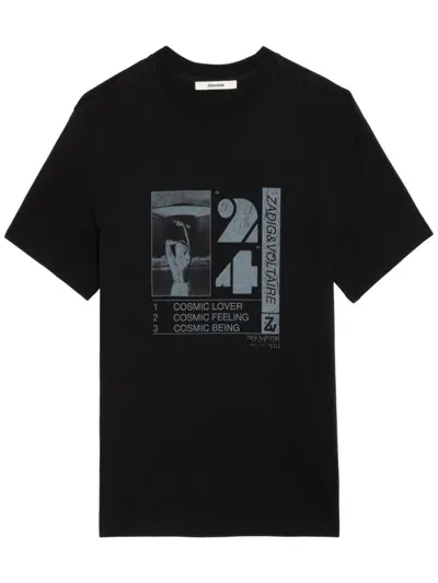 Zadig & Voltaire Ted Photoprint T-shirt In Black