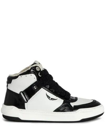 Zadig & Voltaire Wings High-top Sneakers In Noir