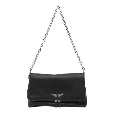 Zadig & Voltaire Rocky Clutch Shape Shoulder Bag In Black