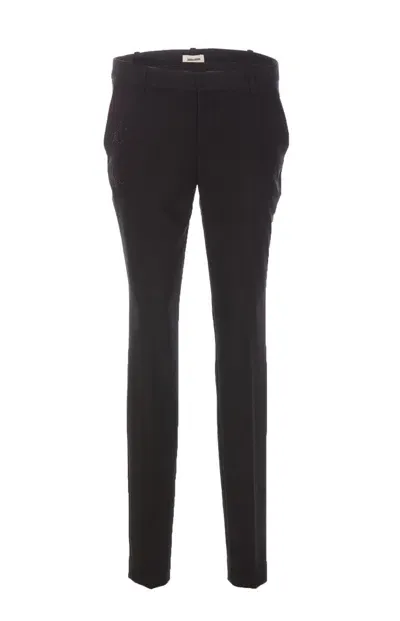 Zadig & Voltaire Prune Strass Pants In Negro