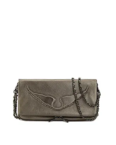 Zadig & Voltaire Rock Clutch Bag In Brown