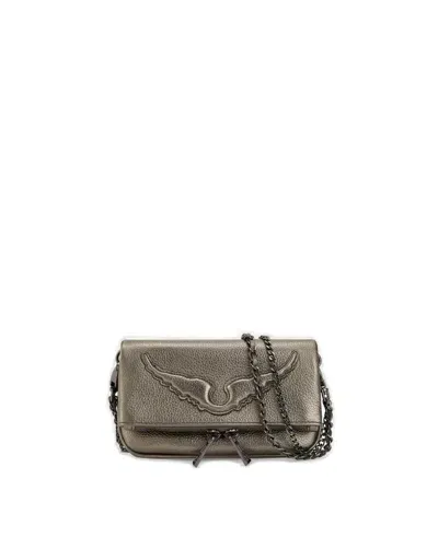 Zadig & Voltaire Rock Nano Clutch Bag In Brown