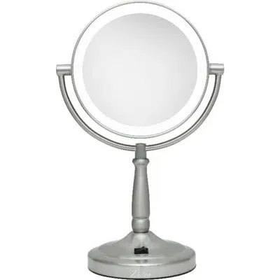 Zadro Lighted Makeup Mirror With 5x/1x Magnifications & Cordless In White