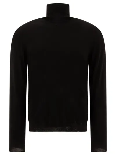 Zanone Flexwool Turtleneck Sweater Knitwear Black