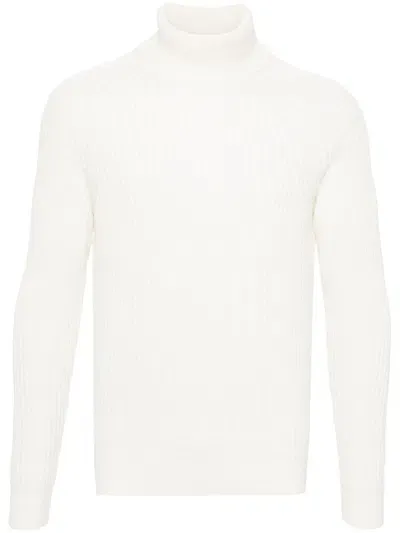 Zanone Ribbed-knit Sweater In White