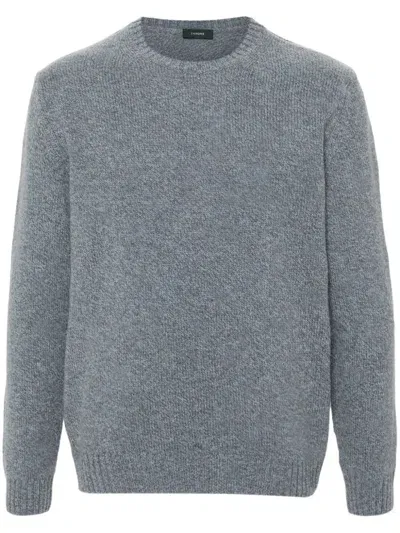 Zanone Virgin-wool Sweater In Grau