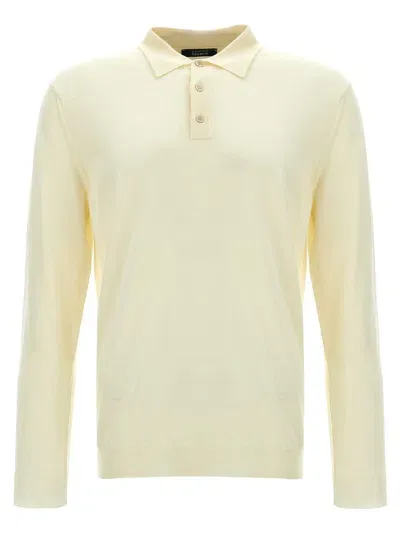 Zanone Wool Polo Shirt In White