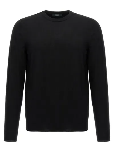 Zanone Wool Sweater In Black