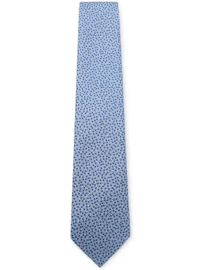 Zegna Acorn-print Tie In 蓝色