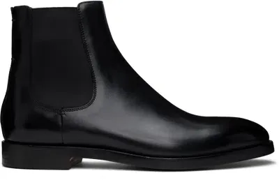 Zegna Black Torino Chelsea Boots In Ner