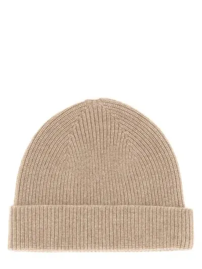 Zegna Cashmere Beanie Hat In Beige