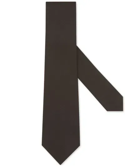 Zegna Cashmere Tie In Brown