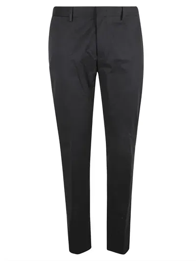 Zegna Concealed Trousers In Dark Brown