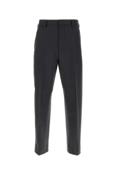 Zegna Graphite Wool Pant In Grey