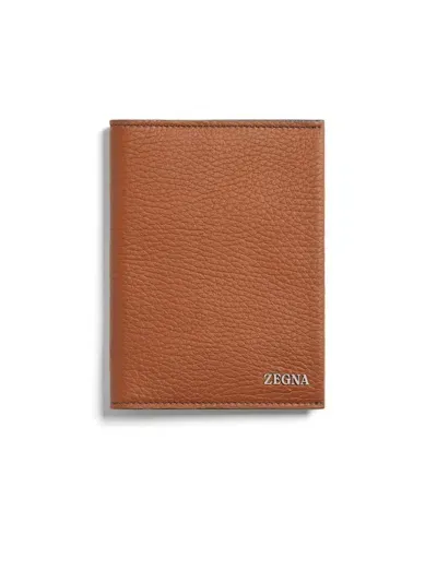 Zegna Logo Plaque Bi In Brown