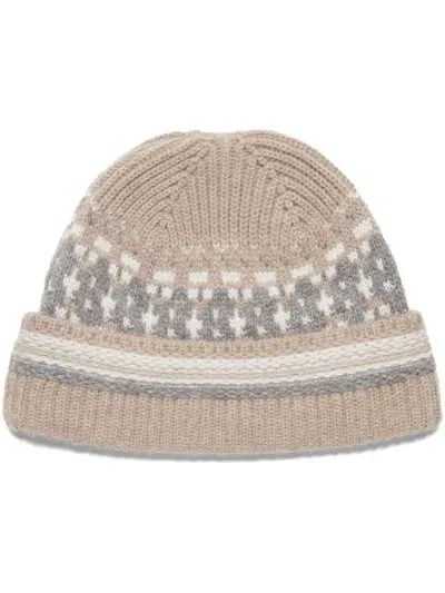 Zegna Light Taupe Oasi Cashmere Beanie In Neutrals