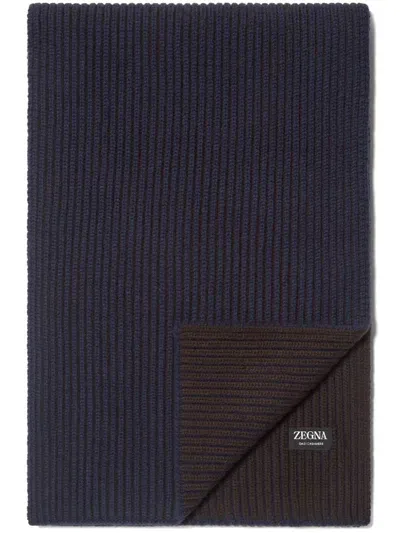 Zegna Oasi Scarf In Navy