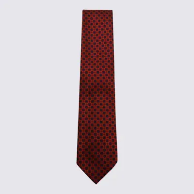 Zegna Red Silk Tie