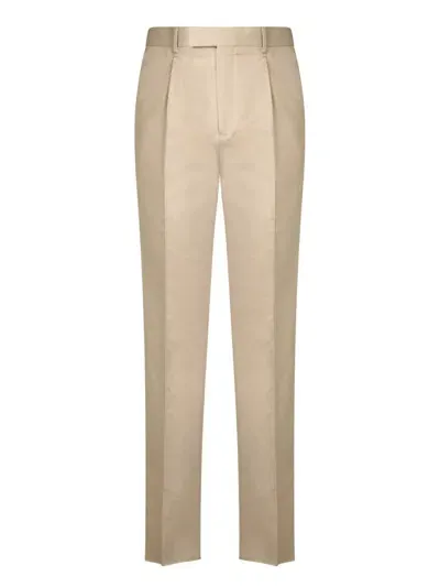 Zegna Trousers In Beige