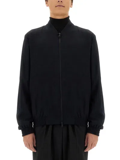 Zegna Wool Bomber. In Black